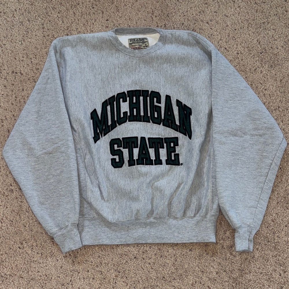 Steve & Barry's Gray Michigan State Crewneck